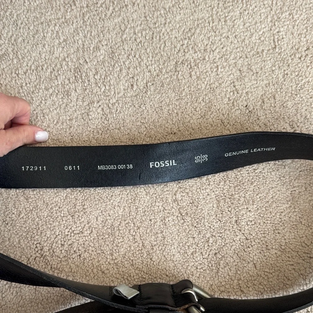 Fossil Men's Dark Brown Leather Belt